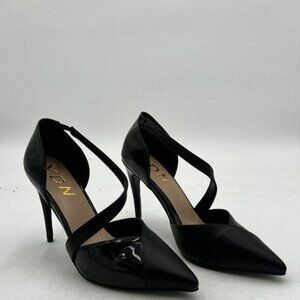 YDN Women Classic Mid Heels D'Orsay Pumps Suede Pointed Toe Slip On Dressy